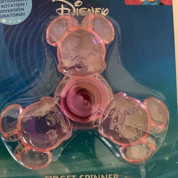 Disney Minnie 3 Inches Pink Fidget Spinner New In Package - Picture 3 of 3